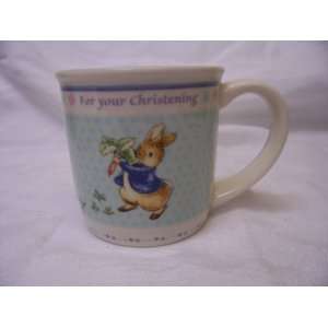  Wedgwood Beatrix Potter Peter Rabbit Christening Mug 