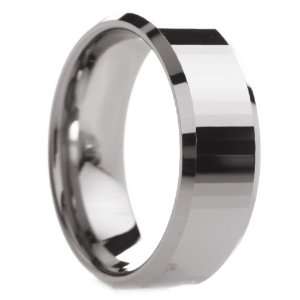 mm Mens Tungsten Carbide Rings Wedding Bands Polished Bevels with Thin 