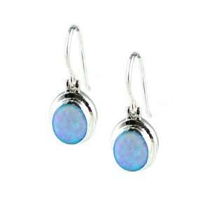   Oval Light Blue Opal Earrings Morningflower Opal Jewelry Jewelry