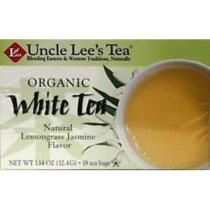 Uncle Lees Teas Lemongrass Jasmine White Tea, Org   1 box (Pack of 12 