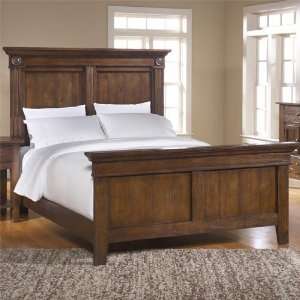  Attic Heirlooms Rustic Oak Panel Bed by Broyhill