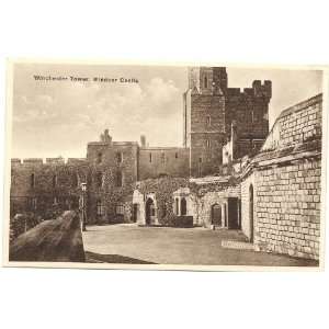 1920s Vintage Postcard Winchester Tower Windsor Castle Windsor Castle