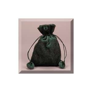  12ea   6 X 9 Green Plush Fur Bag