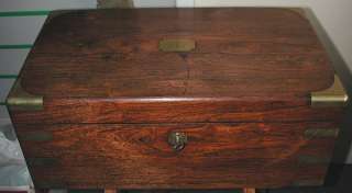 LARGE VICTORIAN ROSEWOOD TRAVELLING WRITING DESK SLOPE  