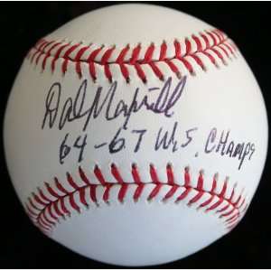  Dal Maxvill Autographed Major League Baseball World Series 