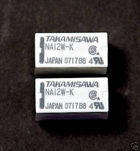5pcs TAKAMISAWA NA12W K Relay DPDT 2C 12VDC Coil JAPAN  