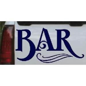 Bar Sign Decal Business Car Window Wall Laptop Decal Sticker    Navy 
