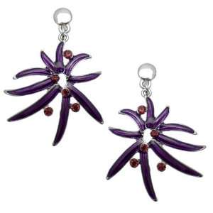  Acosta Jewellery   Purple Enamel & Crystal Starburst 