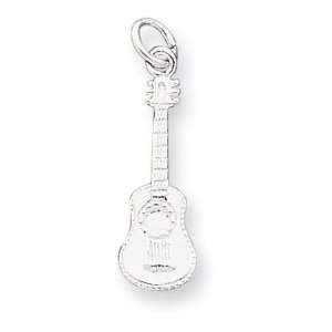  925 Sterling Silver Acoustic Guitar Music Charm Pendant Jewelry