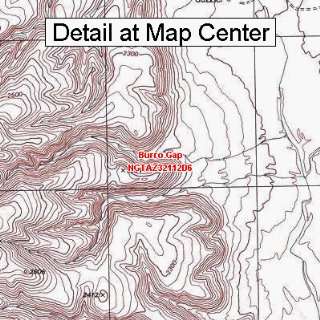  USGS Topographic Quadrangle Map   Burro Gap, Arizona 