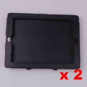   ® 2x Black PU Leather Case Cover With Stand for iPad 2 Electronics