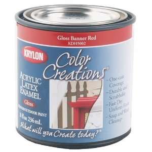  Color Creations Acrylic Gloss Enamel, 1/2 Pt Banner Red 