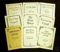 CHRISTMAS CAROLS for Harp and Voice, Music, 8 Piece set  