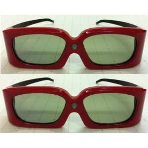   Eagle 510s   2 Red 3D DLP Link Active Shutter Glasses Electronics