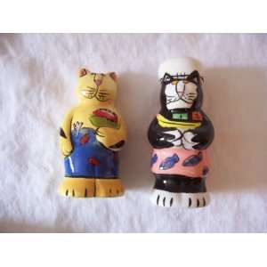  Candace Reiter Catzilla Chef Cats Salt and Pepper Shakers 