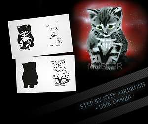 Airbrush Stencil Template 4 Steps AS 098 M Size 5,11 x 3,95  