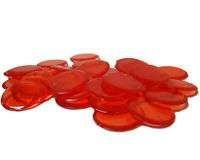 300 Plastic Bingo Game Markers Translucent Red Chips  