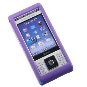 Crystal Hard Rubberized PURPLE Cover Case for Sony Ericsson C905 AT&T 