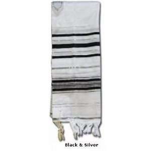  Prayer Shawls (Tallit) with Black and Silver Trims 24 