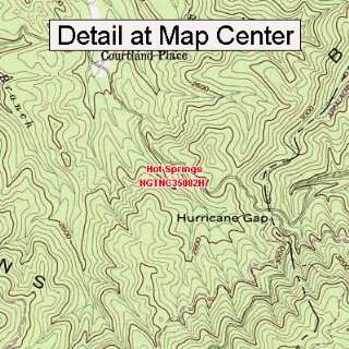  USGS Topographic Quadrangle Map   Hot Springs, North 