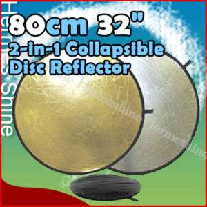 32 2 in 1 Light Mulit Collapsible disc Reflector 80cm  
