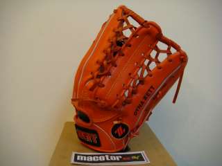 ZETT Gran Status 12.75 Baseball Glove Orange RHT 3338  