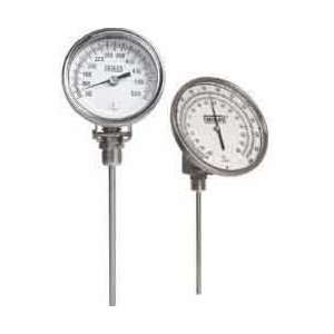   5in Stm Process Grade Resettable Bimetal Thermometer, 5 Dial, Glass L