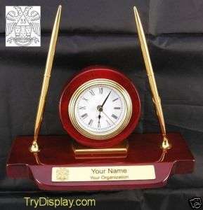 Masonic 33rd Degree WD Desk Set Clock Pen SR Gift Award  