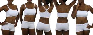 White Bandeau Sports Bra Tube Top Padded Multiway M/L  