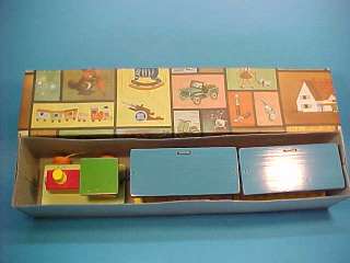 VINTAGE WOODEN CIRCUS TRAIN PULL TOY ARGENTINA BOX 1950  