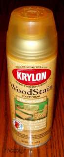 KRYLON EXTERIOR SPRAY WOOD STAIN PAINT HONEY GOLD NEW 724504036029 