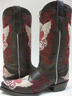 LADIES WOMENS COWBOY BOOTS SEXY SHOES NEW GRINGO EMBROIDERED HEART 