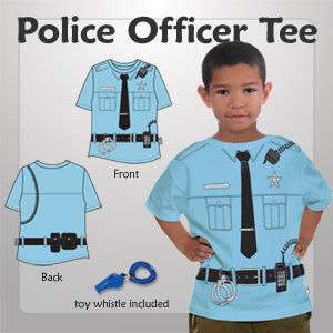 Police Officer T shirt with Whistle  