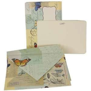  Butterflies Cavallini Set of 8 decorative envelopes with 