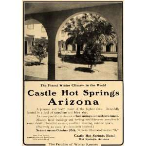  1907 Ad Castle Hot Springs Hotel Arizona Health Resort 