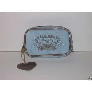  Hello Kitty Makeup Bag Case/Wallet Blue Suede Everything 