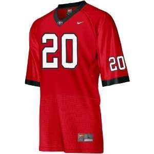   Bulldogs #20 Red Tackle Twill Football Jersey