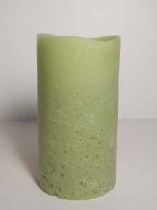 3x6 Sage Lava Textured LED Wax Candle Scented & Timer  