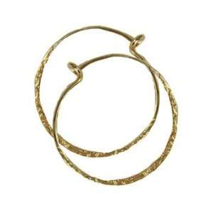  Jody Coyote gold textured small hoop earrings Jewelry
