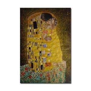  Hand painted Oil Painting   The Kiss by Gustav Klimt with 