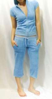 NWT JUICY COUTURE Blue Puffed Tracksuits Hoodie Pants  