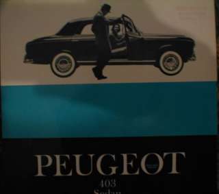 1962 ? Peugeot 403 Sales Brochure 62 Peugeot 3 pc lot  
