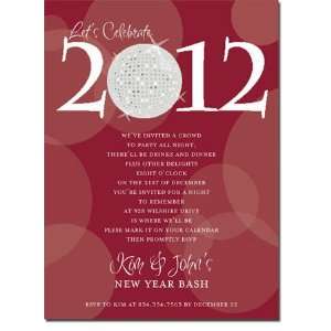     Holiday Invitations (Disco 2012 Maroon)