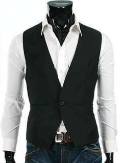 Mens Tuxedo Dress Slim Vest 1 Button Pocket SV33  