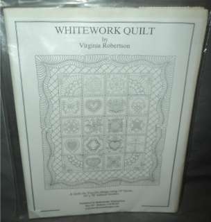 Whitework Quilt pattern block of month BOM redwork sampler Virginia 