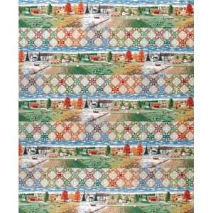  44 Wide Quiltscapes Seasons Stripe Blue Fabric By The 