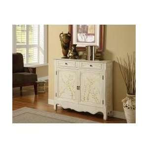  White Hand Painted 2 Door Console   Powell Furniture   246 