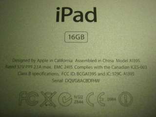 Apple iPad 2 16GB, Wi Fi, 9.7in   Black (MC769LL/A) 811340000007 