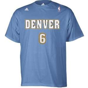  Denver Nuggets Arron Afflalo Name & Number T Shirt (Light 
