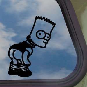   Simpsons Black Decal Bart Mooning Truck Window Sticker